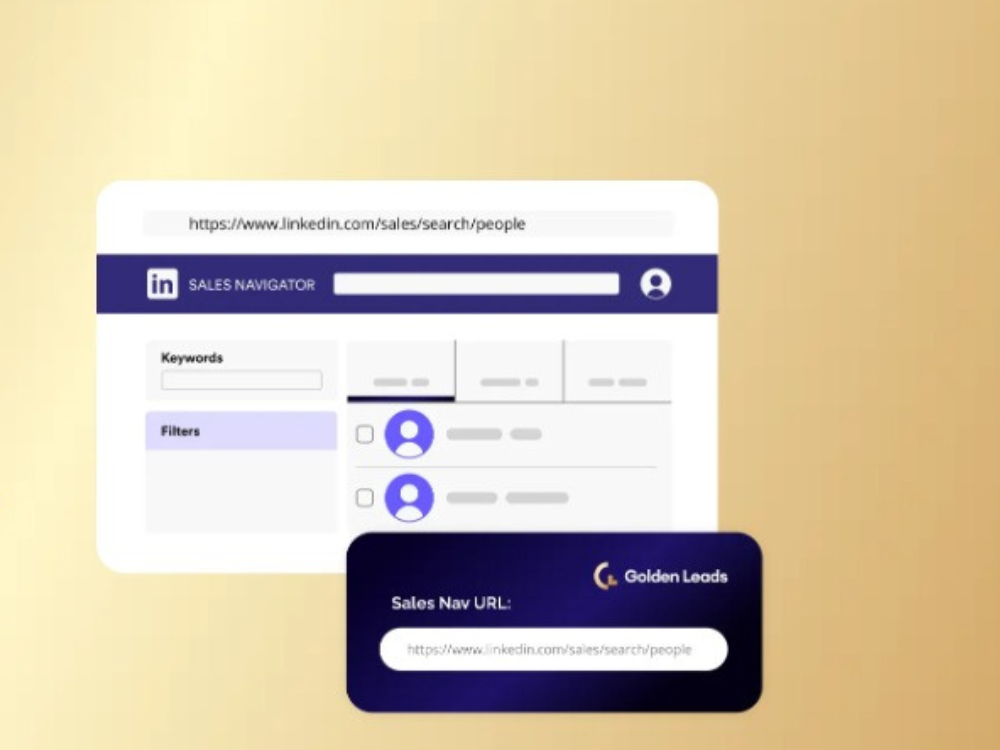 LinkedIn Sales Navigator automation dashboard – GoldenLeads.io